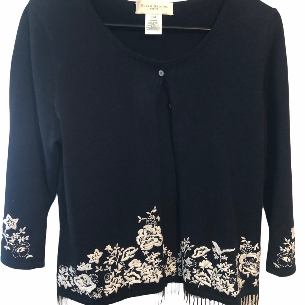 COPY - Susan Bristol Cardigan Sweater Floral Vint…